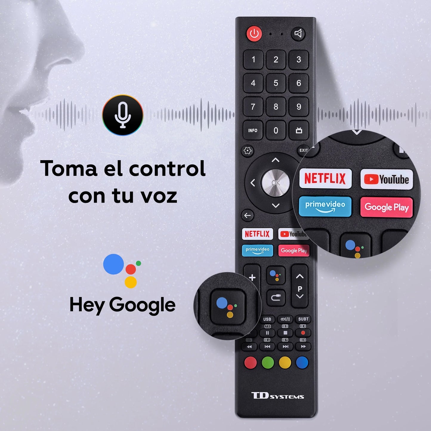 TV 50 4K Google Asistente Voice Control