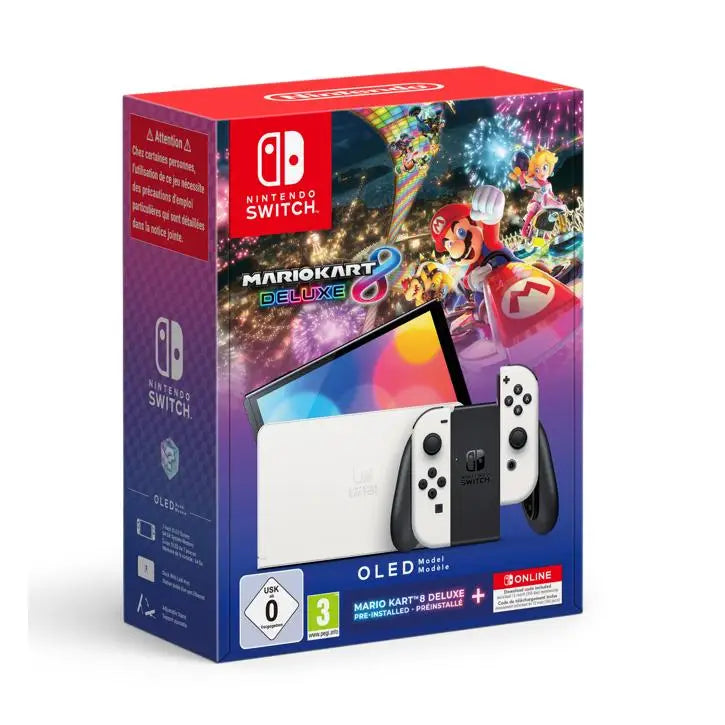 Nintendo Switch OLED Blanca + Mario Kart 8 Deluxe