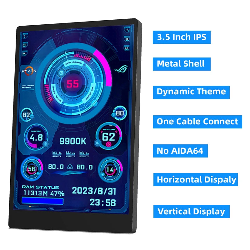 Pantalla Secundaria 3.5'' USB-C IPS
