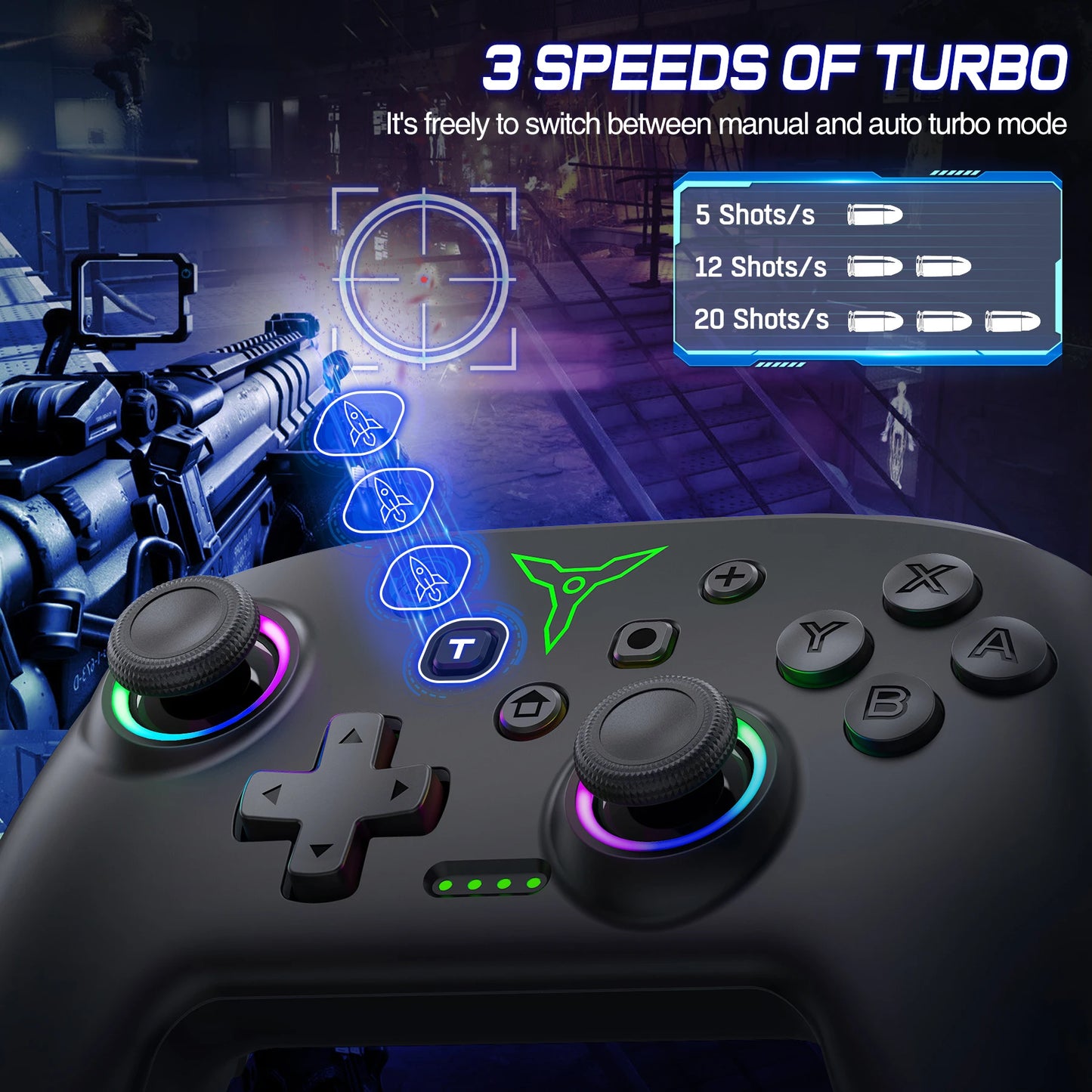 Mando Pro Inalámbrico BEBONCOOL para Switch