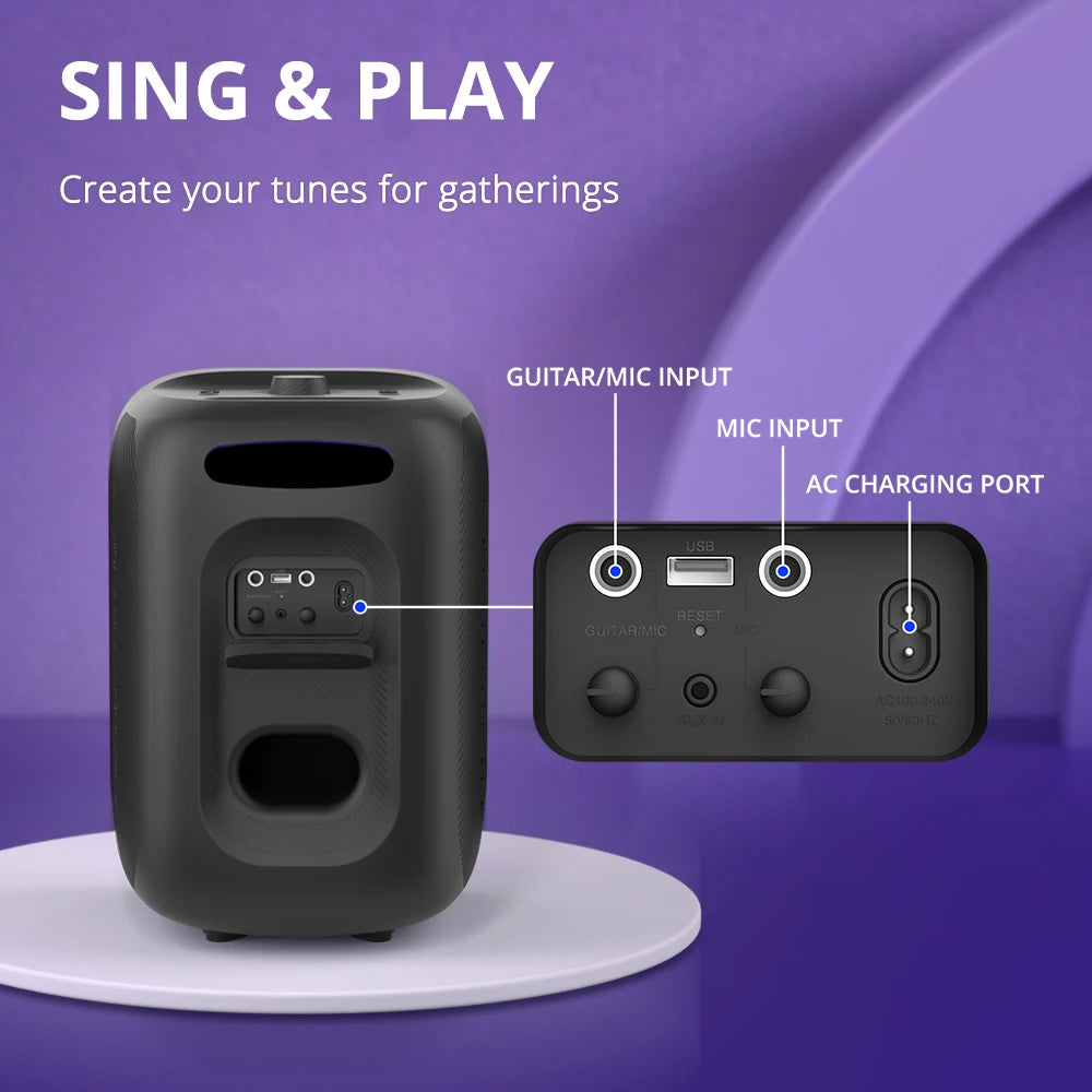 Altavoz Bluetooth Karaoke Tronsmart Halo 200 – 120W con Micrófono y Entrada de Guitarra