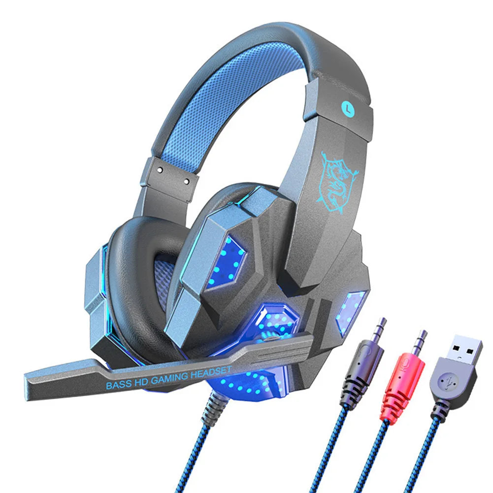 Auriculares Pro Gamer LED 3D