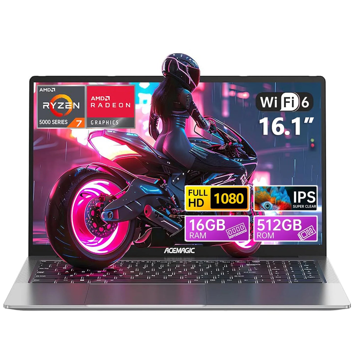 ACEMAGIC AX16Pro: Portátil Gamer 16.1 Ryzen 7