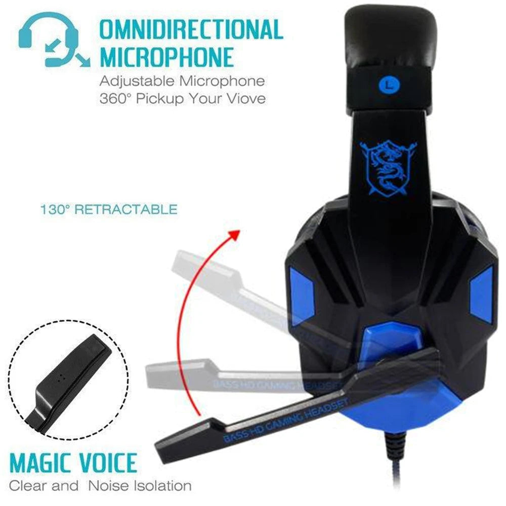 Auriculares Gamer Ajustables 120°