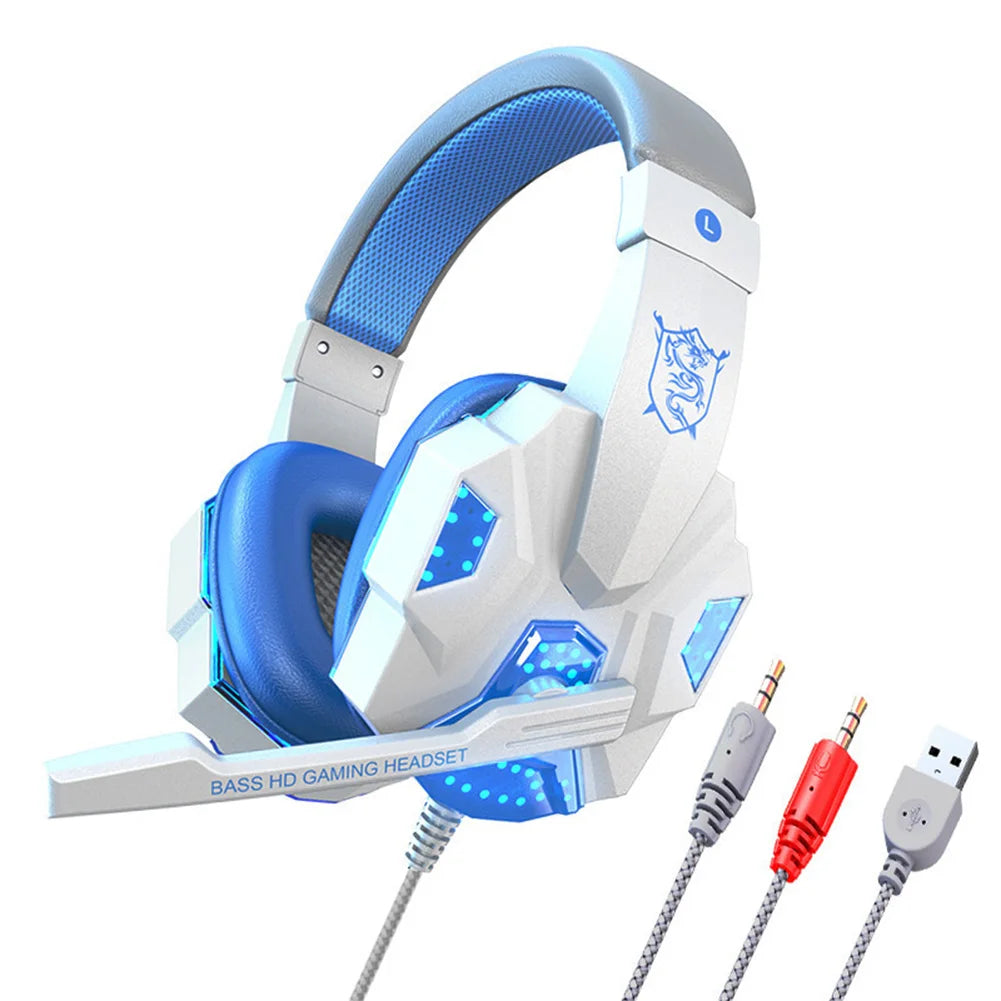 Auriculares Pro Gamer LED 3D