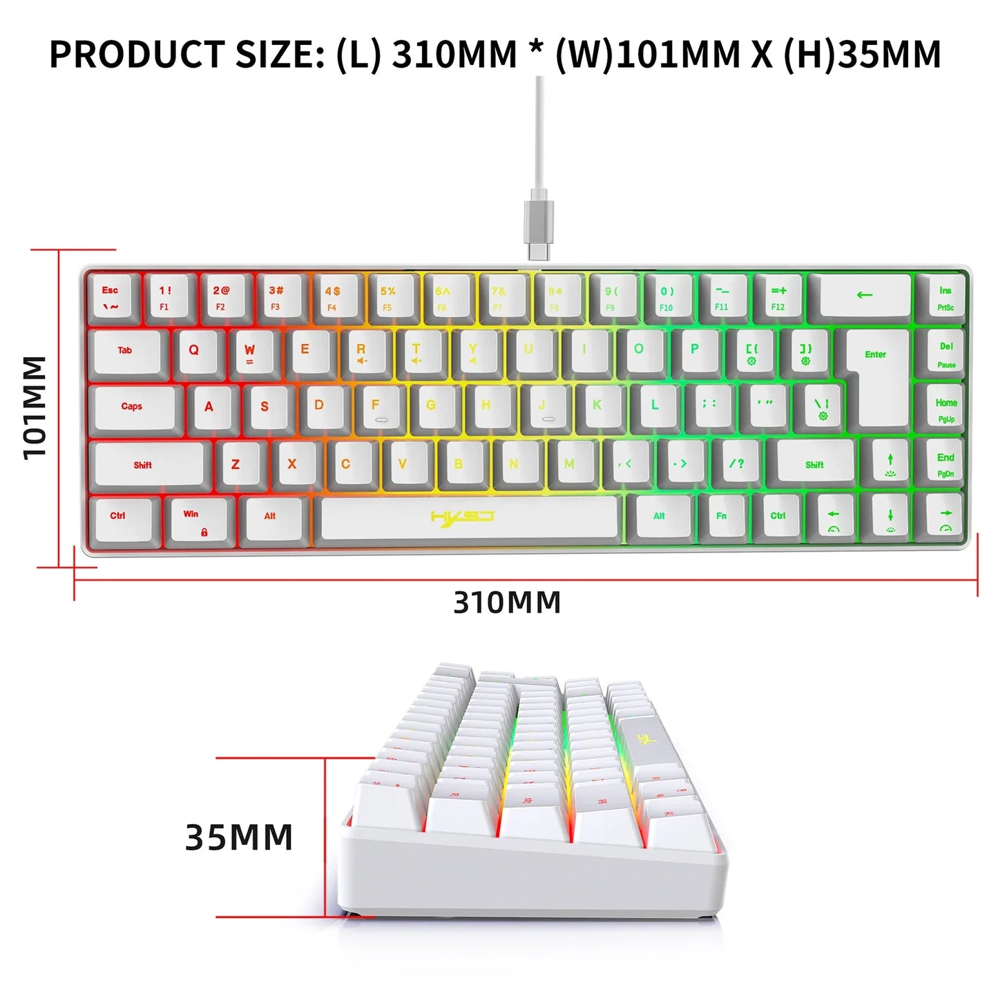 HXSJ V200 - Gaming Keyboard with LED