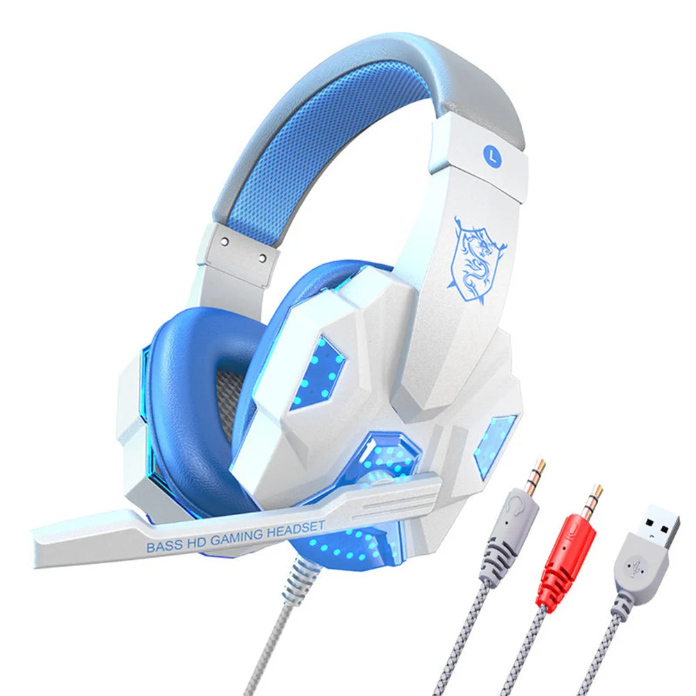 Auriculares Pro Gamer LED 3D