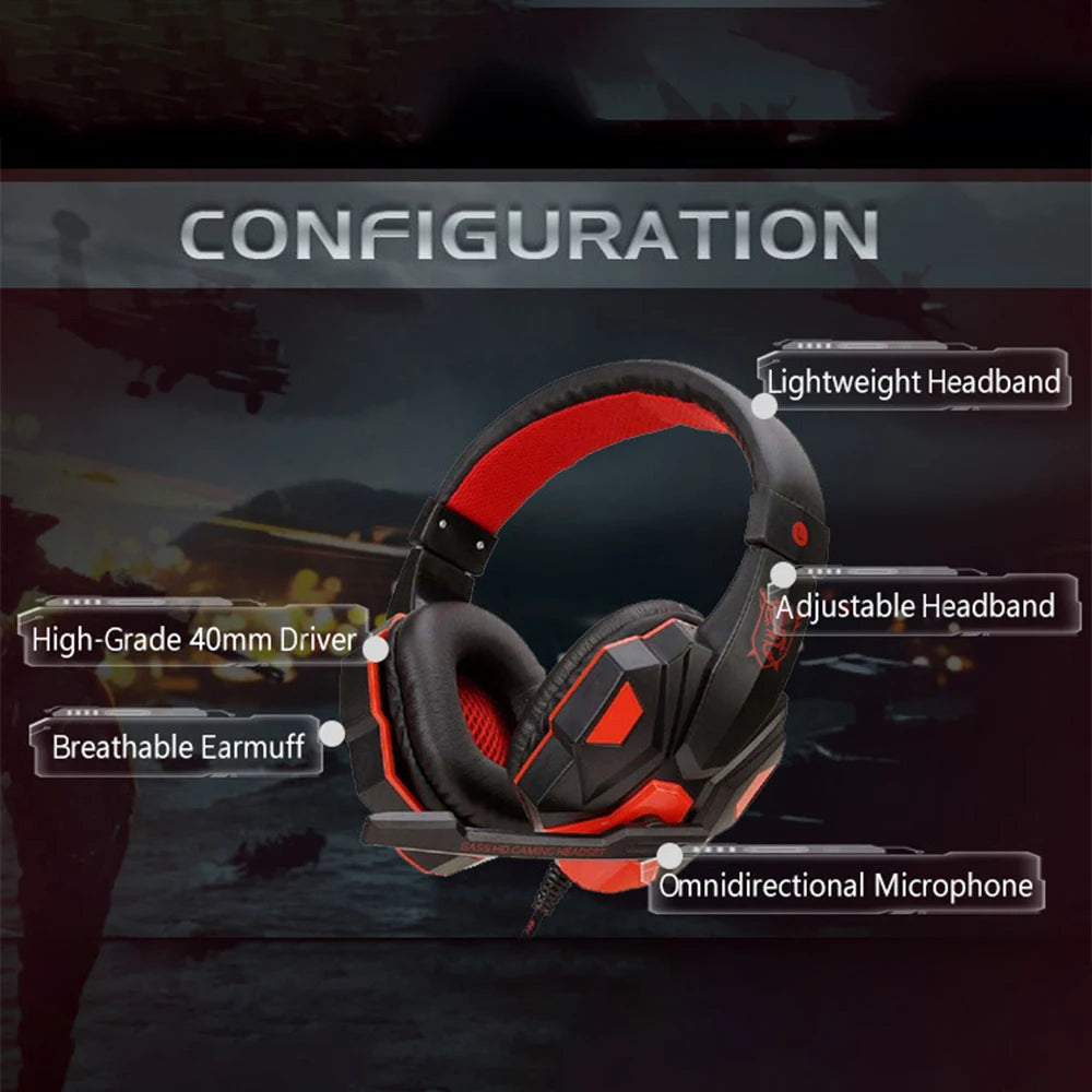 Auriculares Gamer Ajustables 120°