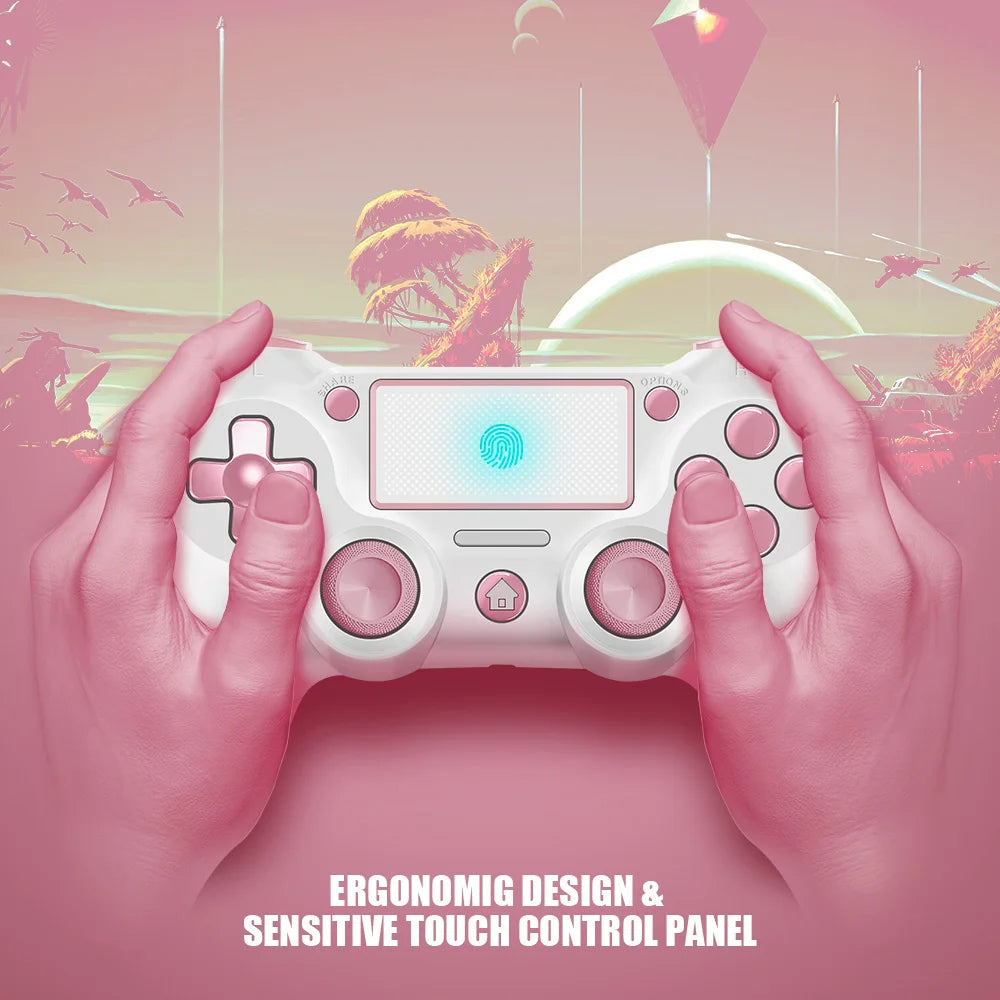 Mando Inalámbrico AceGamer Rosa para PS4