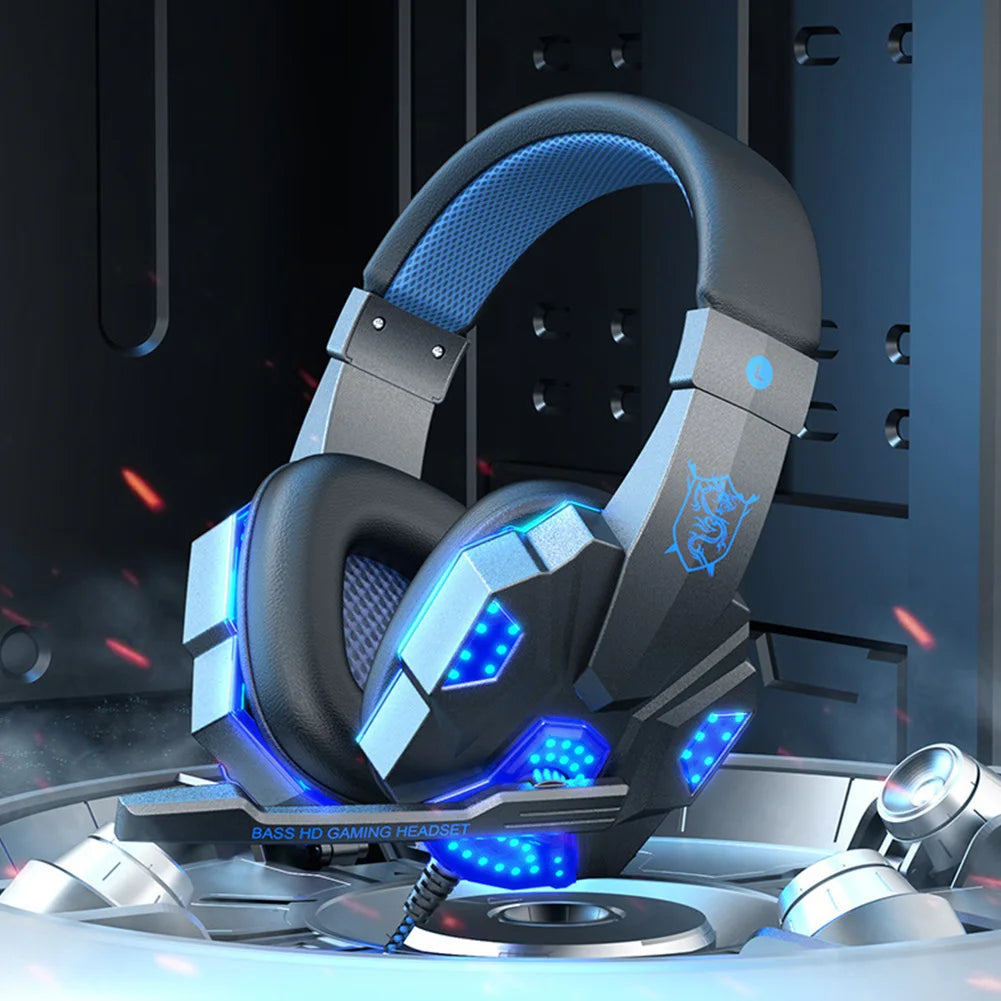 Auriculares Pro Gamer LED 3D