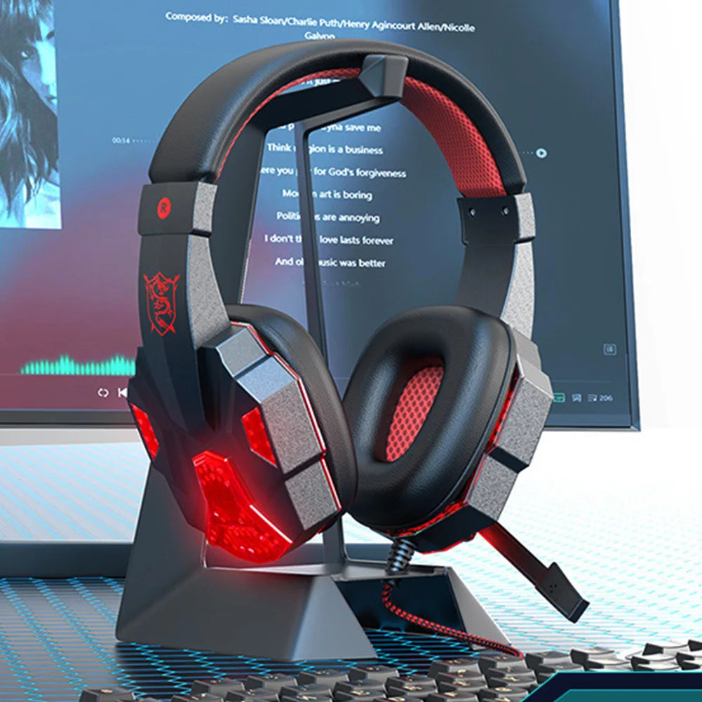 Auriculares Pro Gamer LED 3D