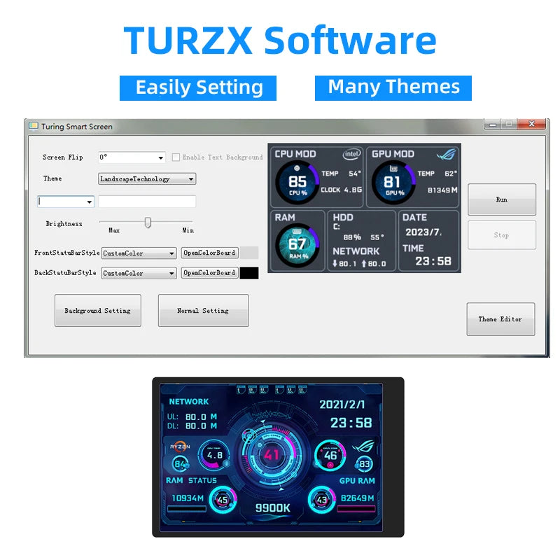 Pantalla Secundaria 3.5'' USB-C IPS