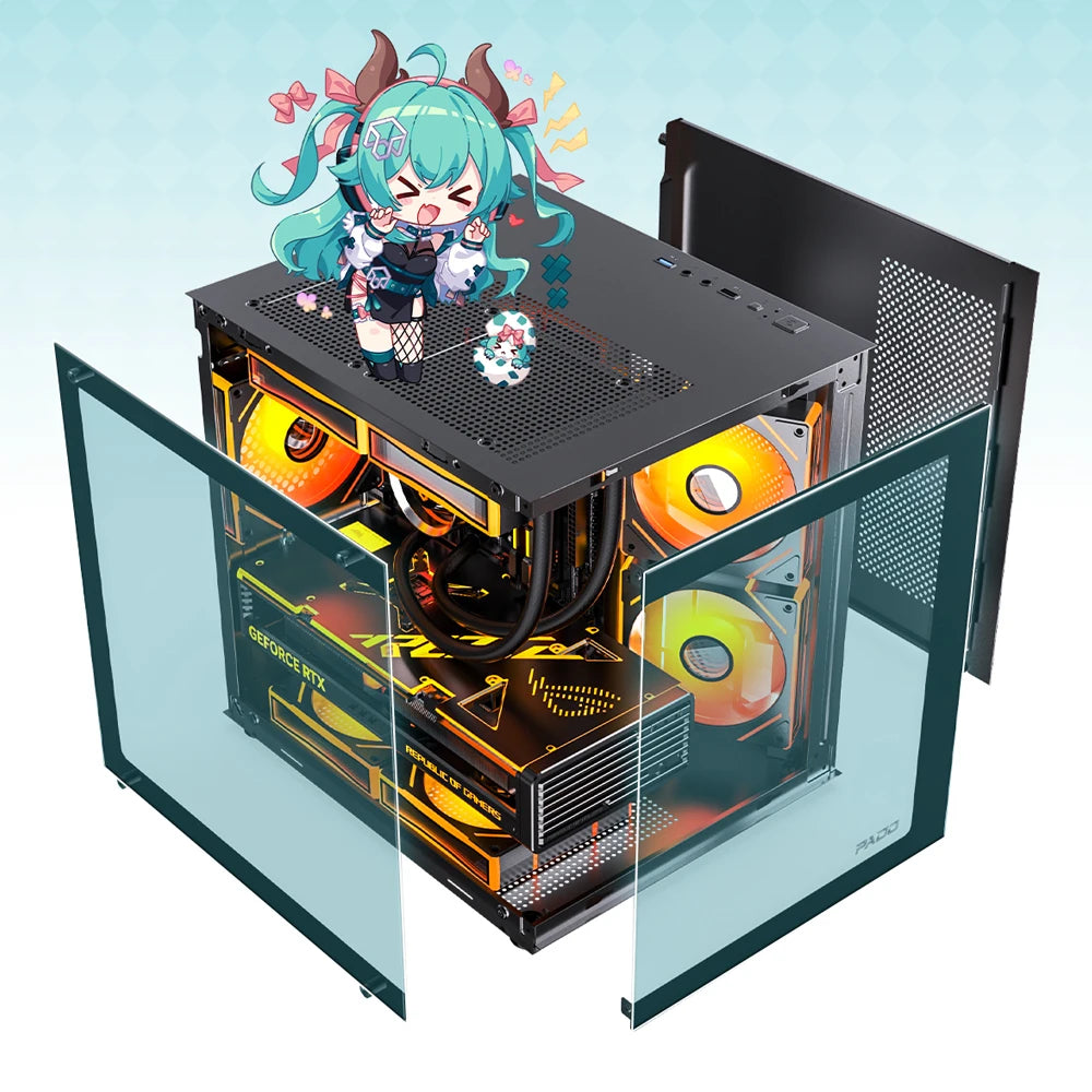 Caja Gaming M-ATX Vista 270° Sin Pilar