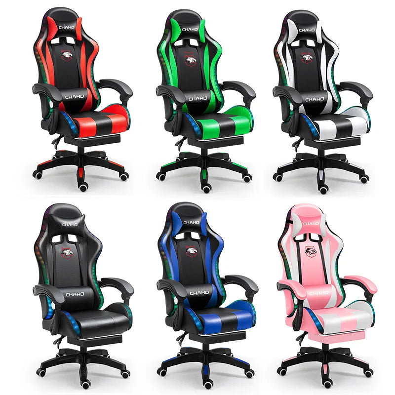 Silla Gamer WCG para Oficina, Cojín de Látex, Bluetooth, Silla de Computadora de Alta Calidad, Silla Ejecutiva de Cuero